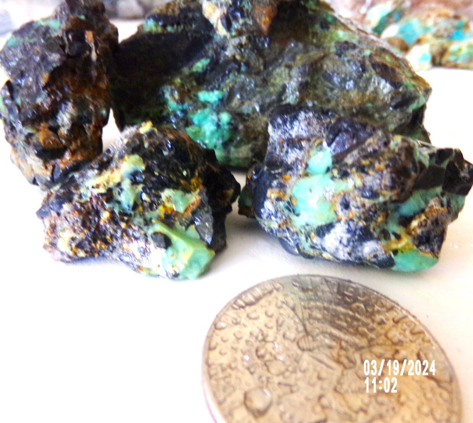 Carico Lake Turquoise 360.3g Raw and Natural Nevada Turquoise from the Source