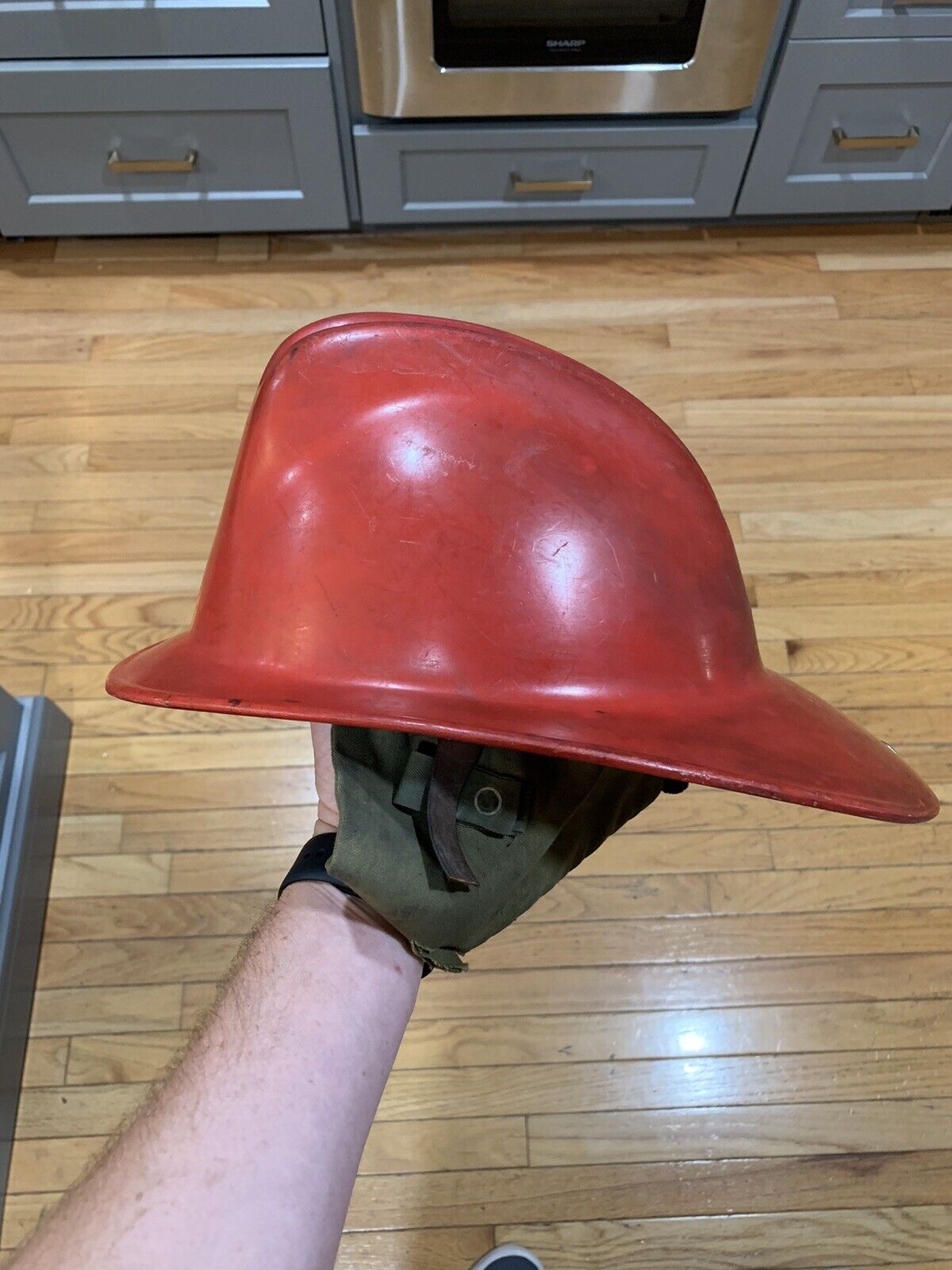 Vintage Gentex Corp. FYR-FYTER Fire Fighters Fireman's Helmet Red Rare