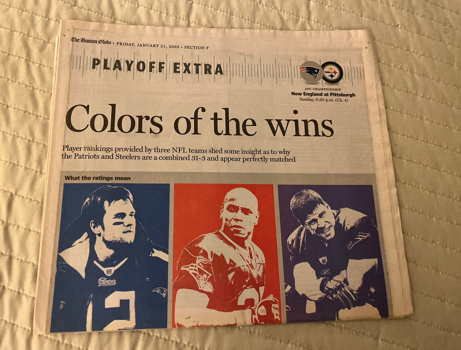 The Boston Globe playoff extra, Jan 21, 2005