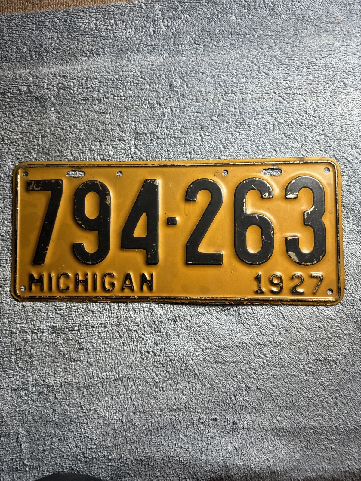 1927 Michigan License Plate 794-263