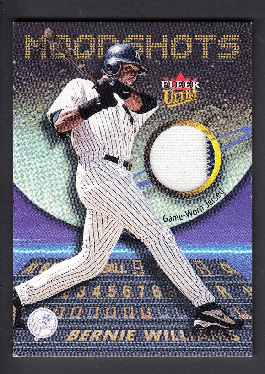 Bernie Williams 2003 Ultra Moonshots Game Worn Jersey Card NY Yankees