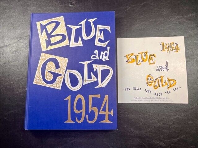 Lot of 2-1954 UC Berkeley Blue & Gold Yearbook Hardcover Vol. 81 ORG --+45 RPM