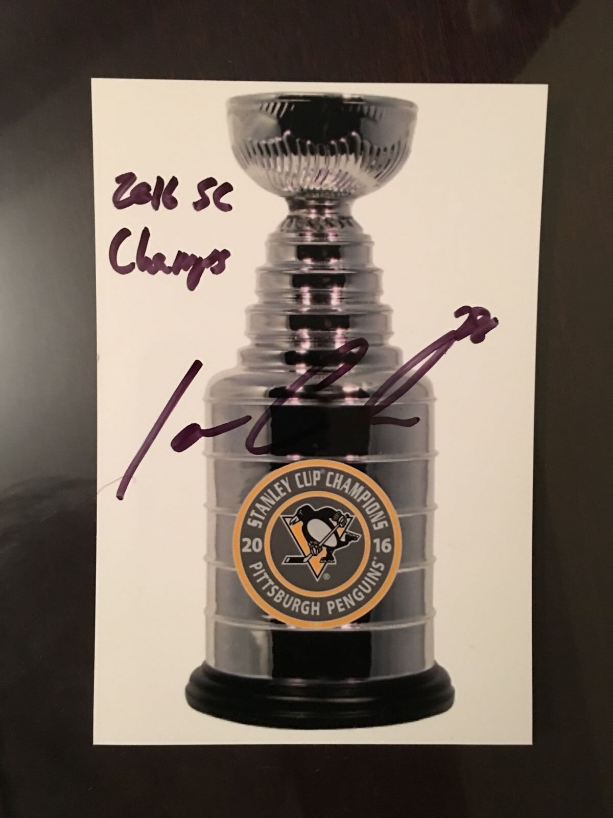 Ian Cole SIGNED 4x6 PHOTO PITTSBURGH PENGUINS Stanley Cup Champ AUTOGRAPH