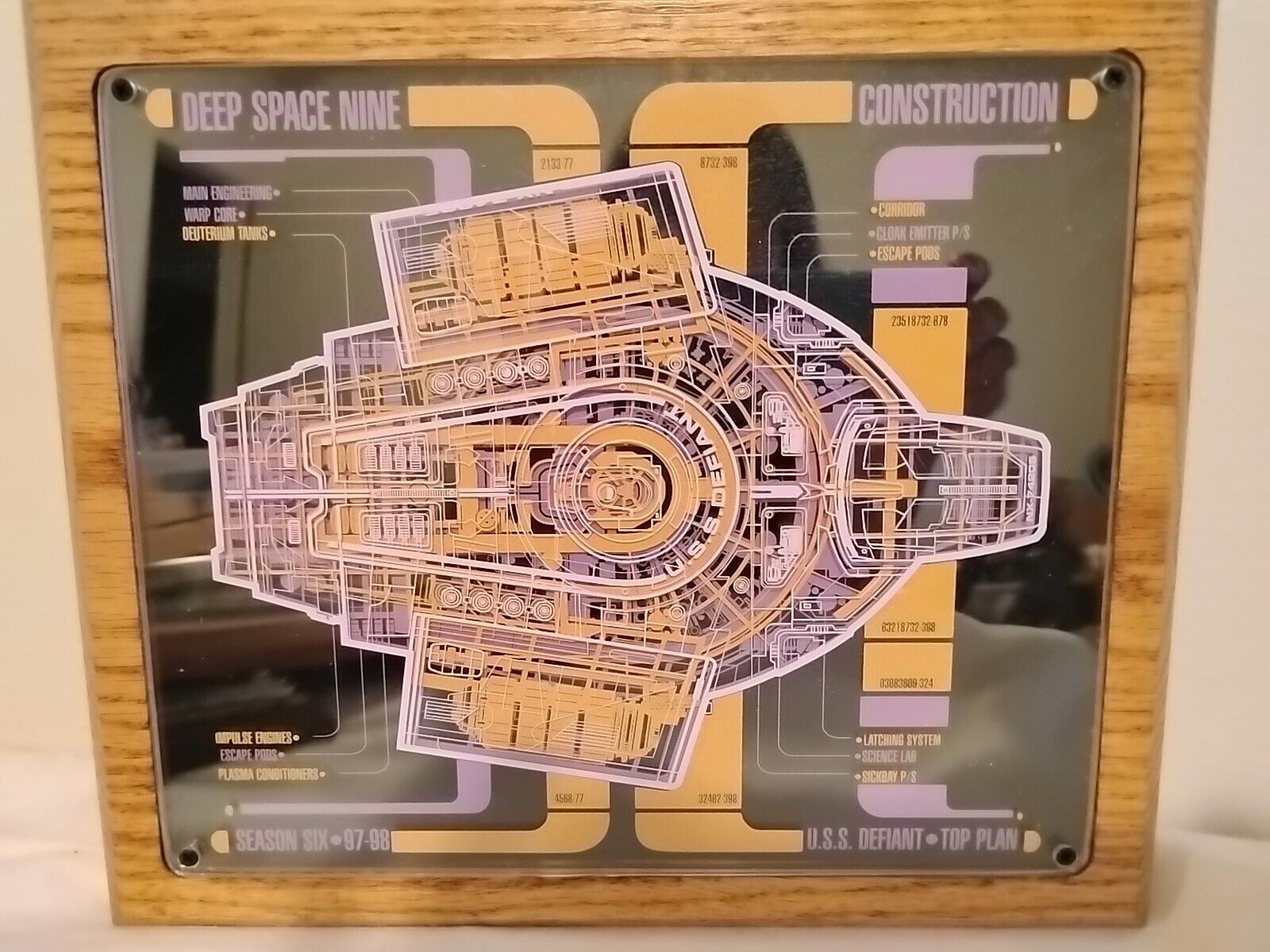STAR TREK 1997-98 Deep Space Nine Construction Season Rare Six Cast &Crew Plaque