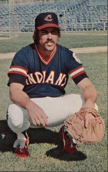 Baseball Ray Fosse-Cleveland Indians. Photo of player in uniform and glove.