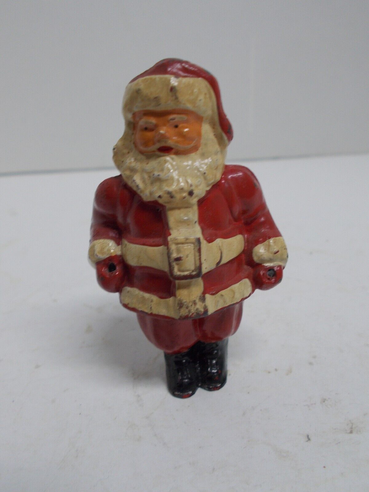 Vintage BARCLAY Diecast 3” Skiing Santa Toy Figure... No Poles Or Skis