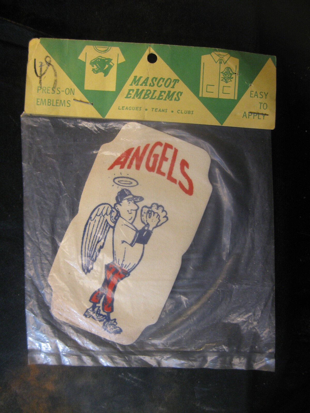 Vintage Early 1960\'s California Angels Mascot Emblems Iron On NIP