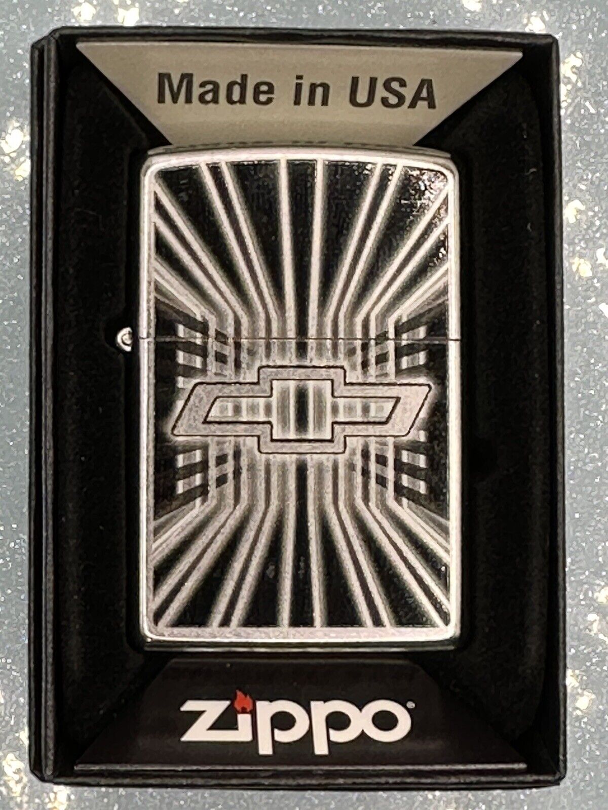 Vintage 2012 Chevy Bowtie Logo Zippo Lighter NEW