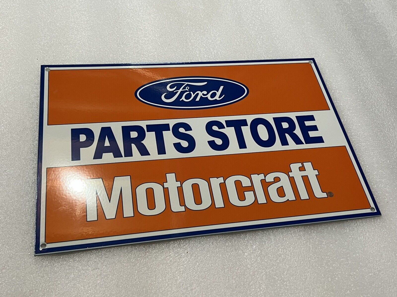 12in Ford Motorcraft Auto Parts Dealer Vintage Style Steel Metal Sign