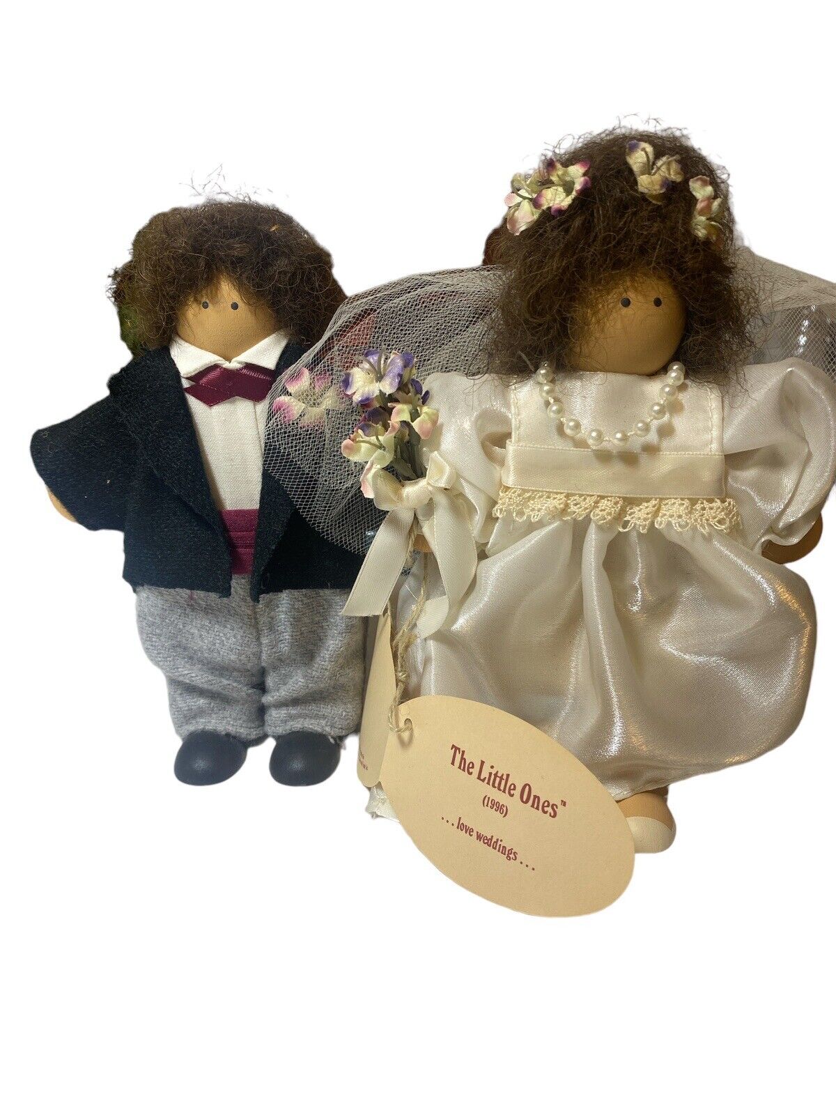 Lizzie High Handcrafted Wooden Dolls. “The Little Ones Love Weddings” 1996