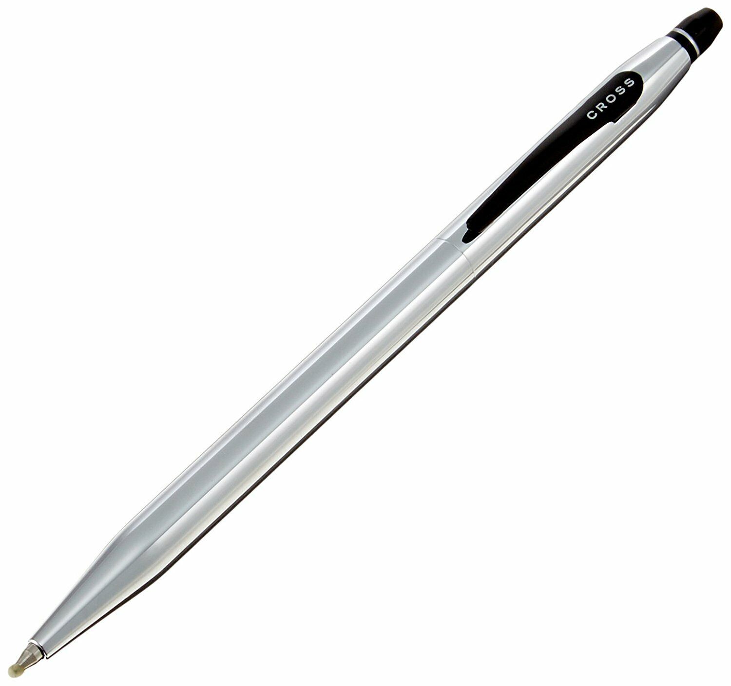 Cross Click Polished Chrome with Black Trim Gel Pen (AT0625-1) - New in Box