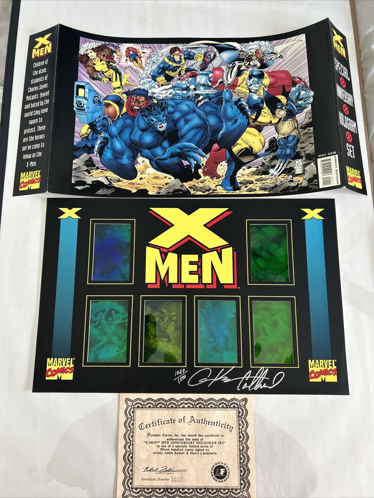 X-Men 30th Anniversary Hologram Set with Certificate Of Authenticity