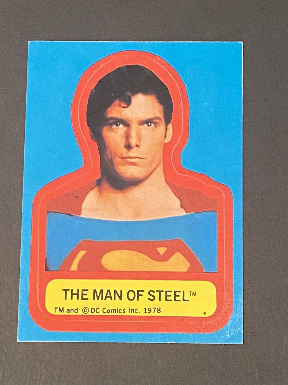 1978 Topps Movie Stickers Superman Man of Steel (S Visible) One * Variation