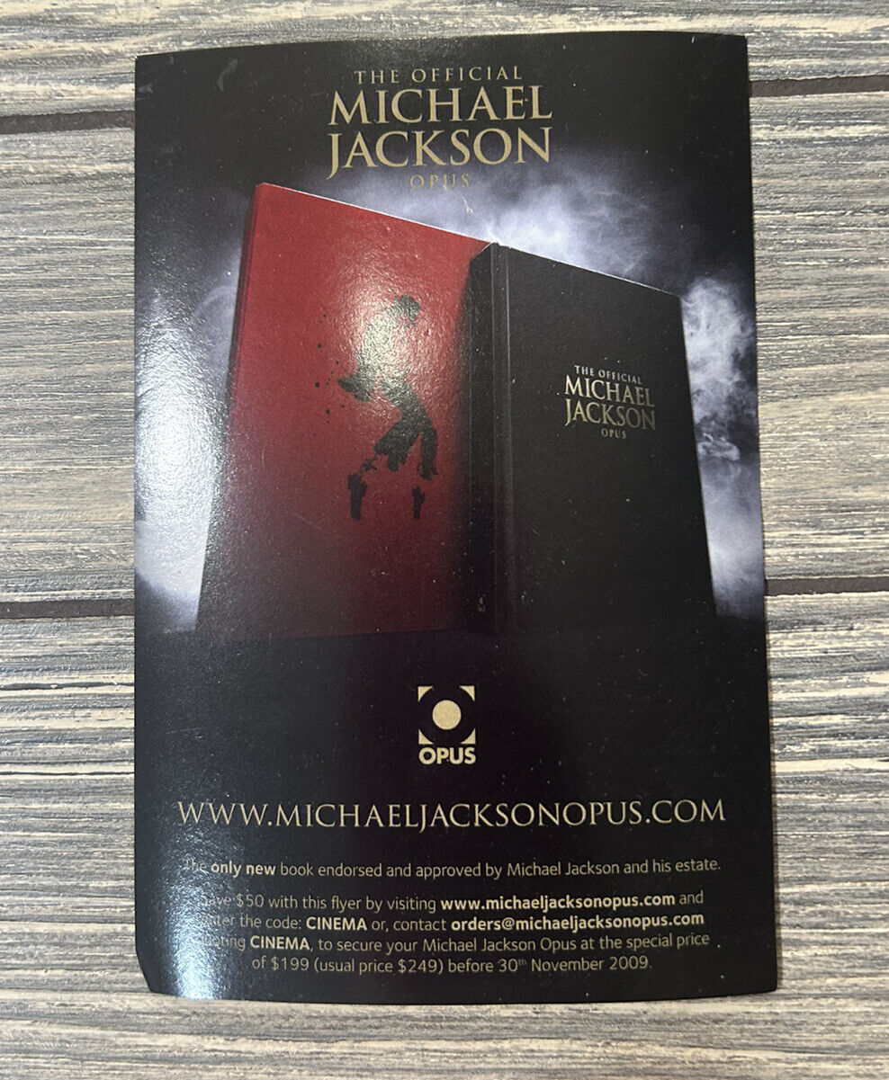 2009 Rare The Official Michael Jackson Opus Promo Ad Flyer 4” x 6\