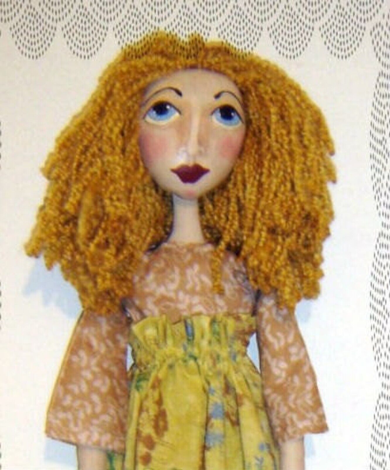 Cloth Doll PATTERN, Folk Art Doll Pattern, Primitive Art Doll 