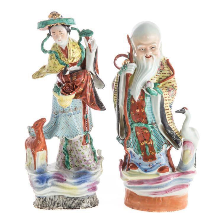 Two Chinese porcelain figures Lot 1357