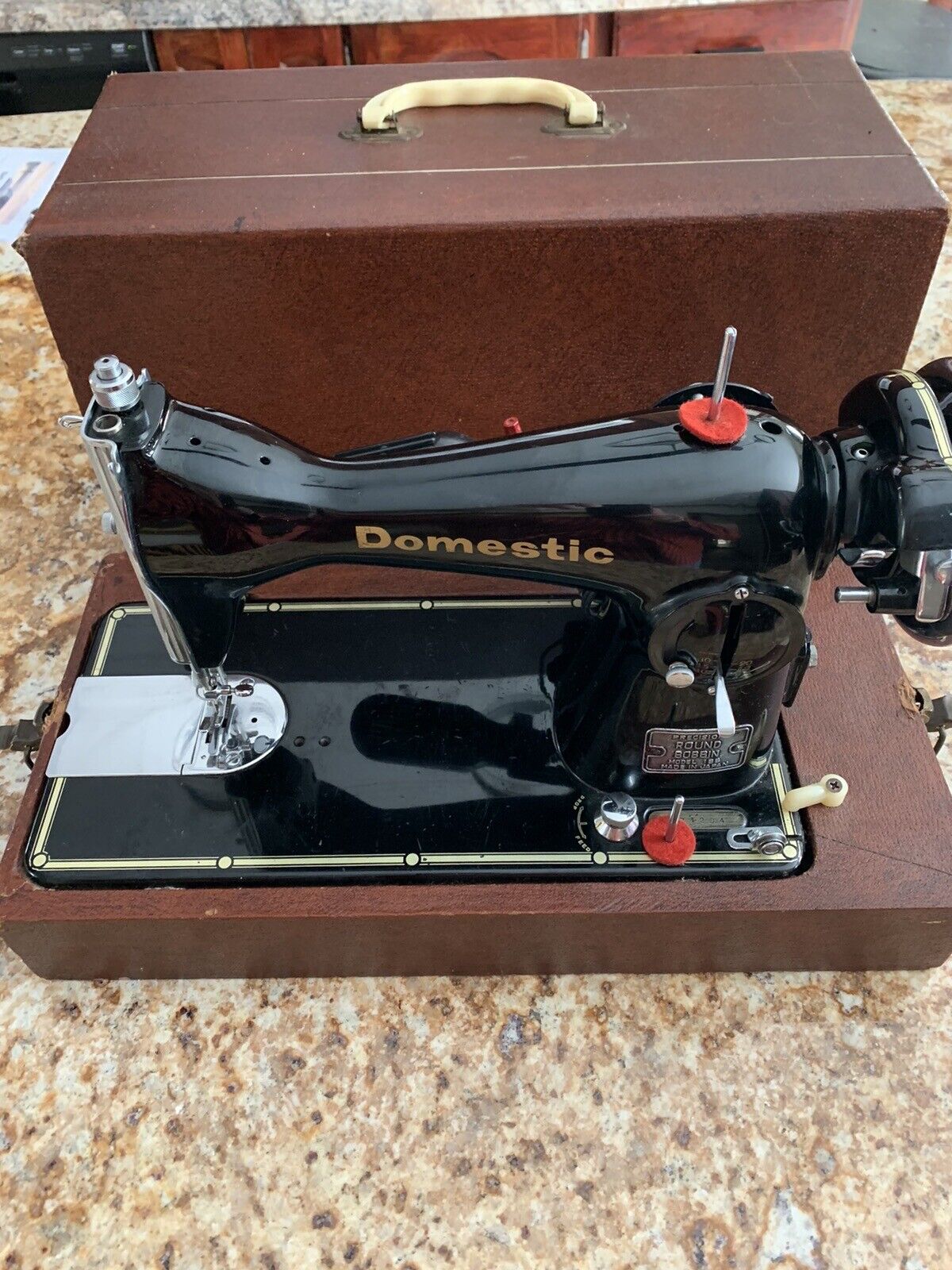 vintage domestic rotary sewing machine mod. 188  Knee pedal operated.