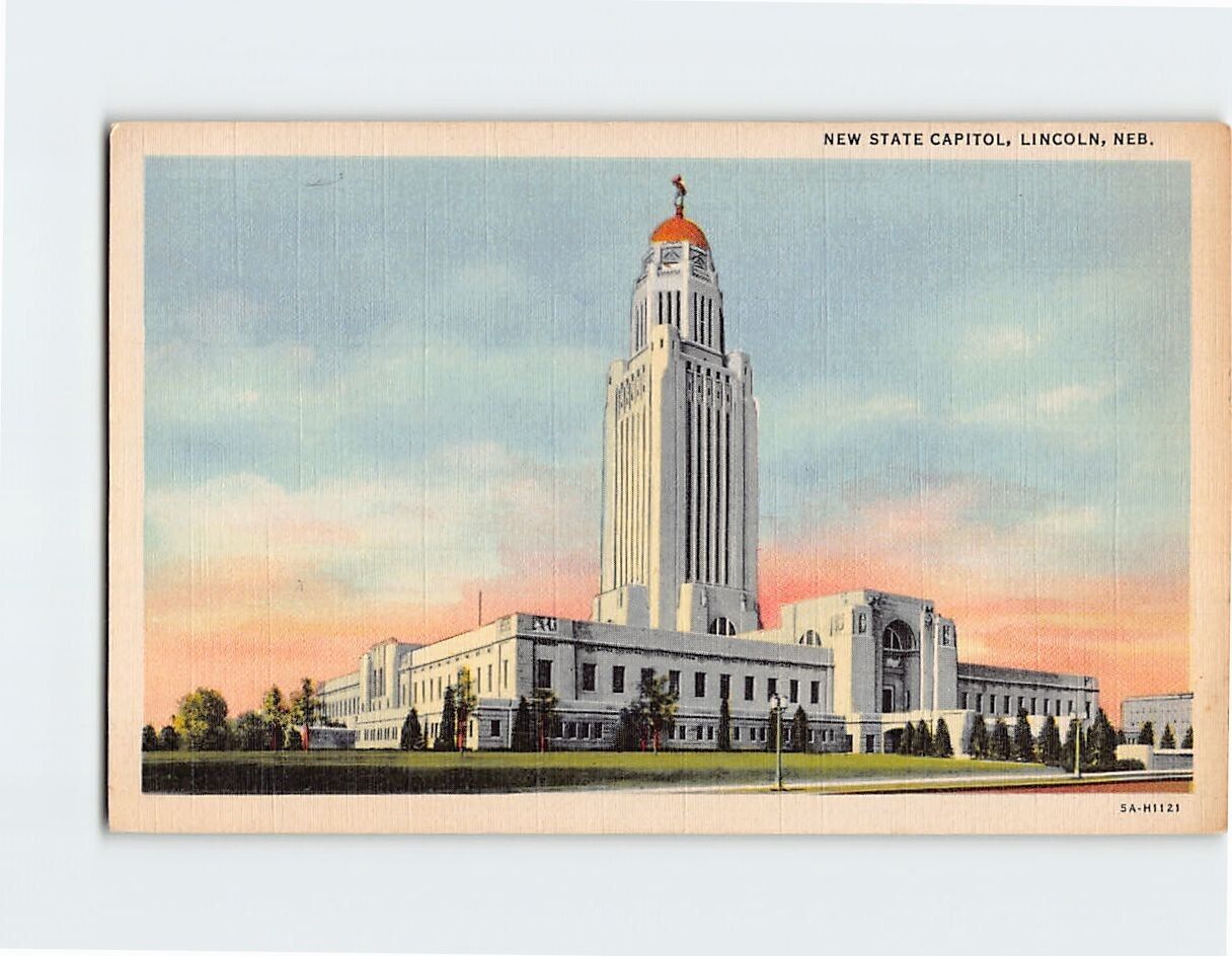 Postcard New State Capitol Lincoln Nebraska USA