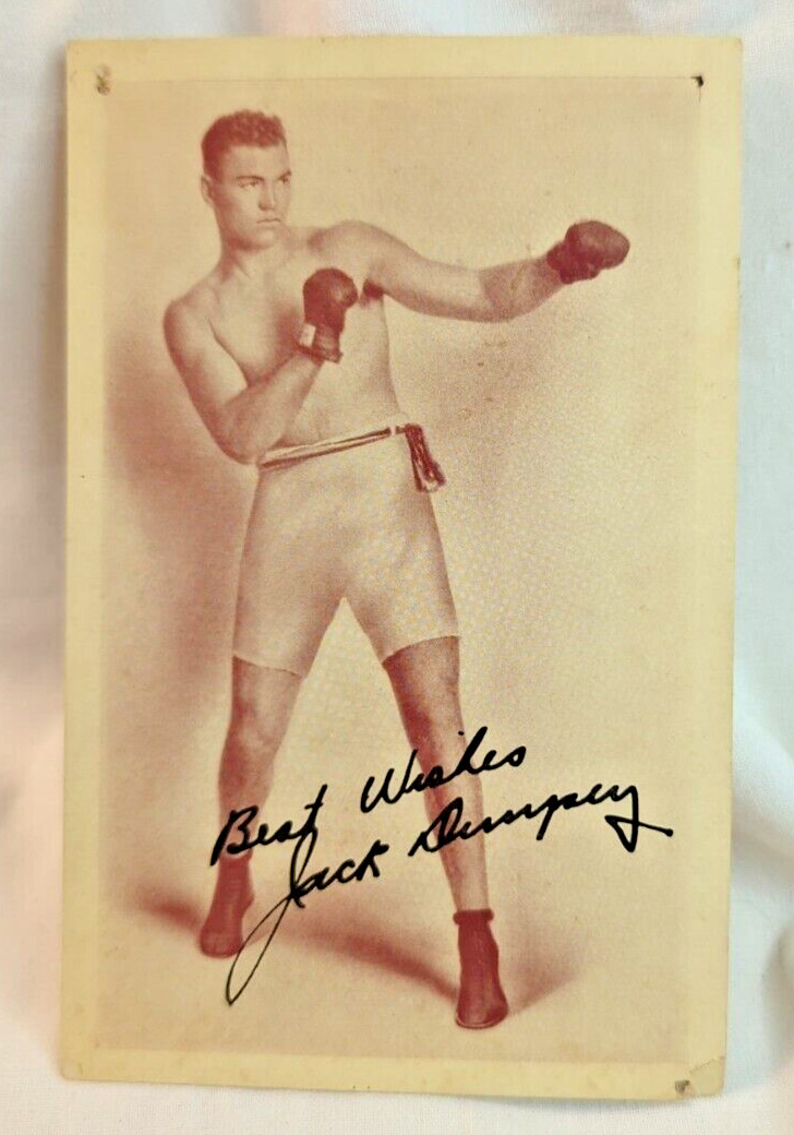 Vintage Postcard Boxing Champ Jack Dempsey Jack Dempsey\'s Restaurant Souvenir