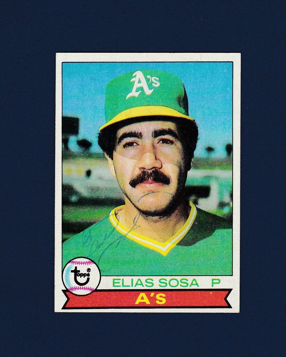 Elias Sosa signed Oakland A\'s 1979 Topps baseball card