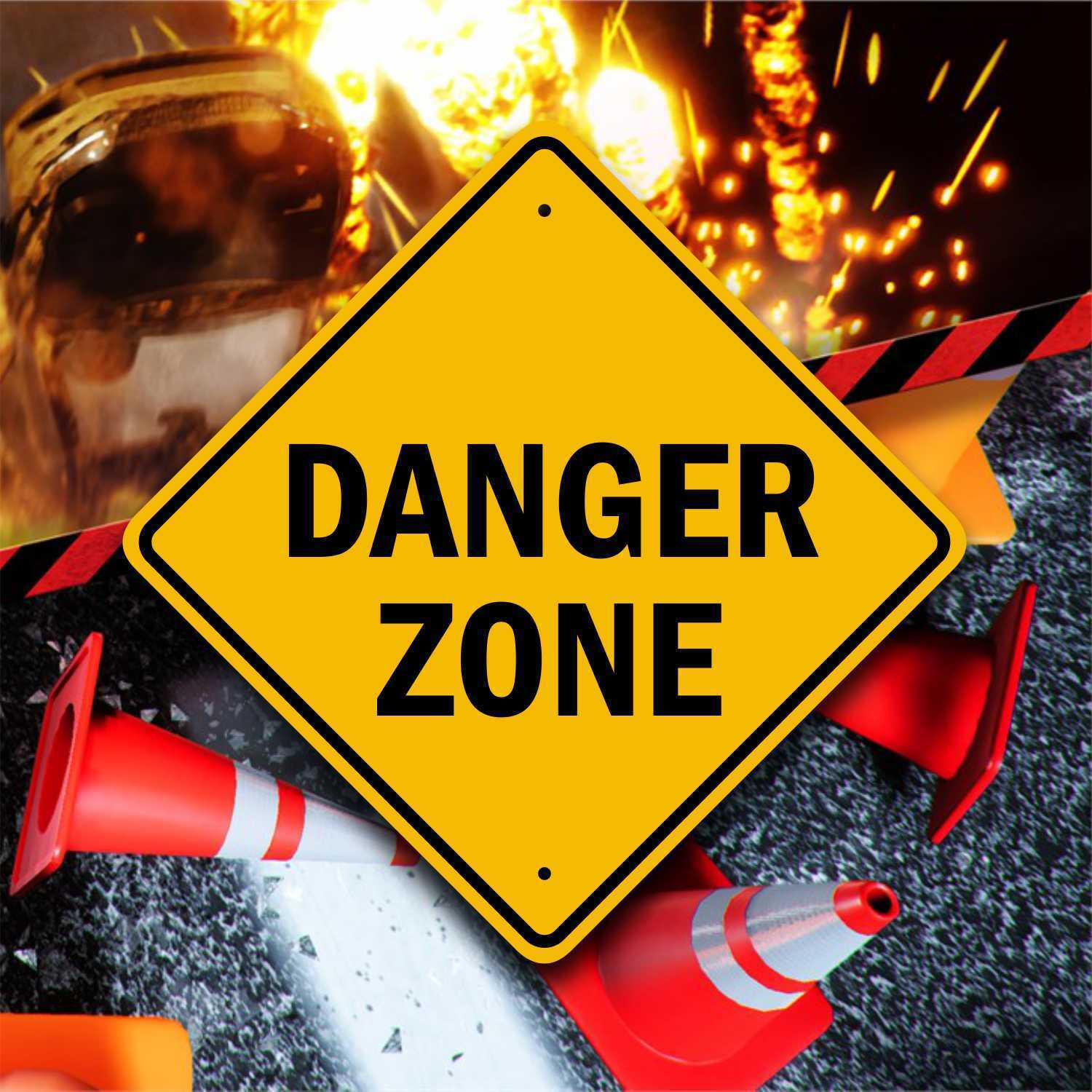 Danger Zone Highway Sign - Loggins -Top Gun - Archer - Fun Garage & Cave Decor