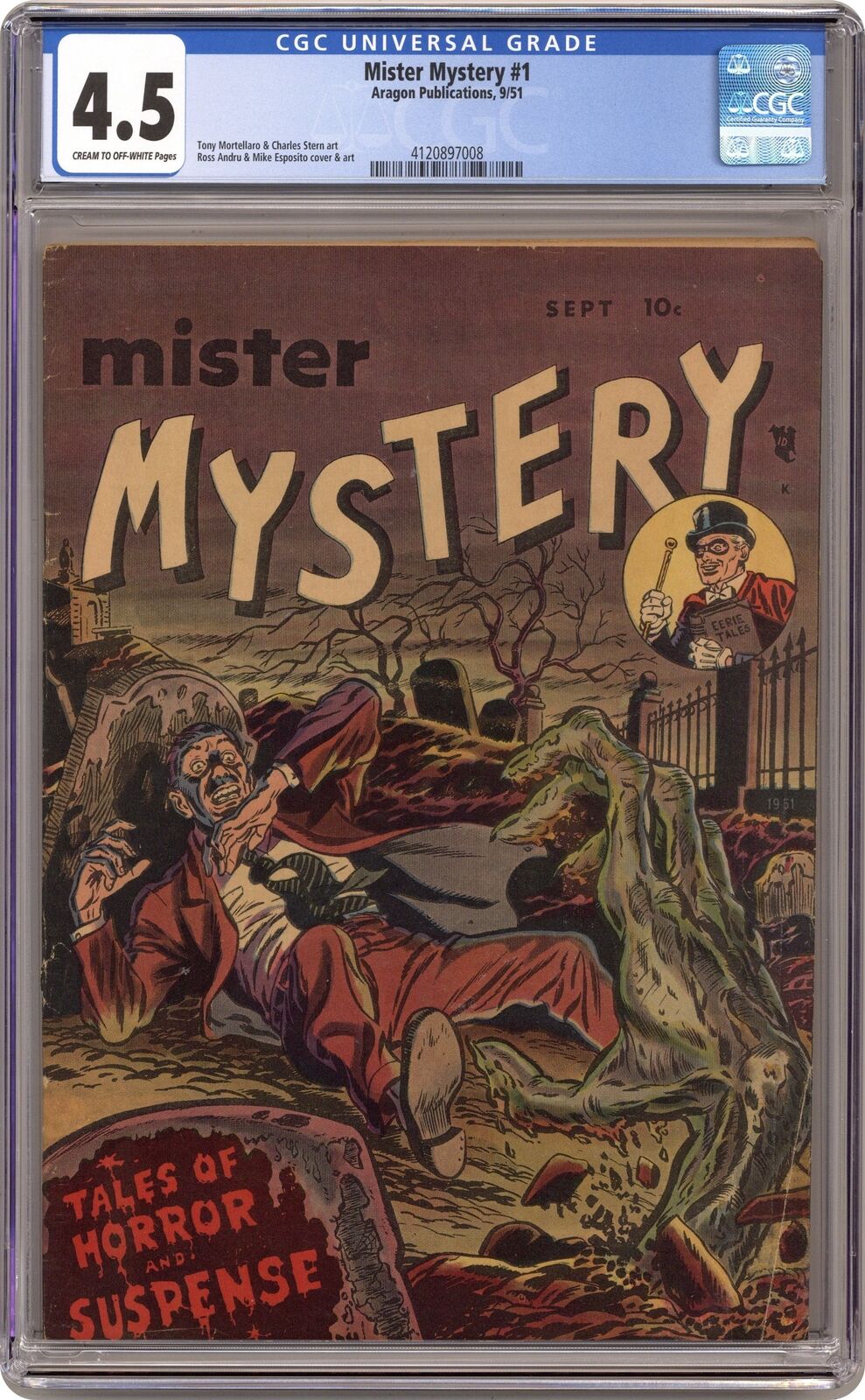Mister Mystery #1 CGC 4.5 1951 4120897008