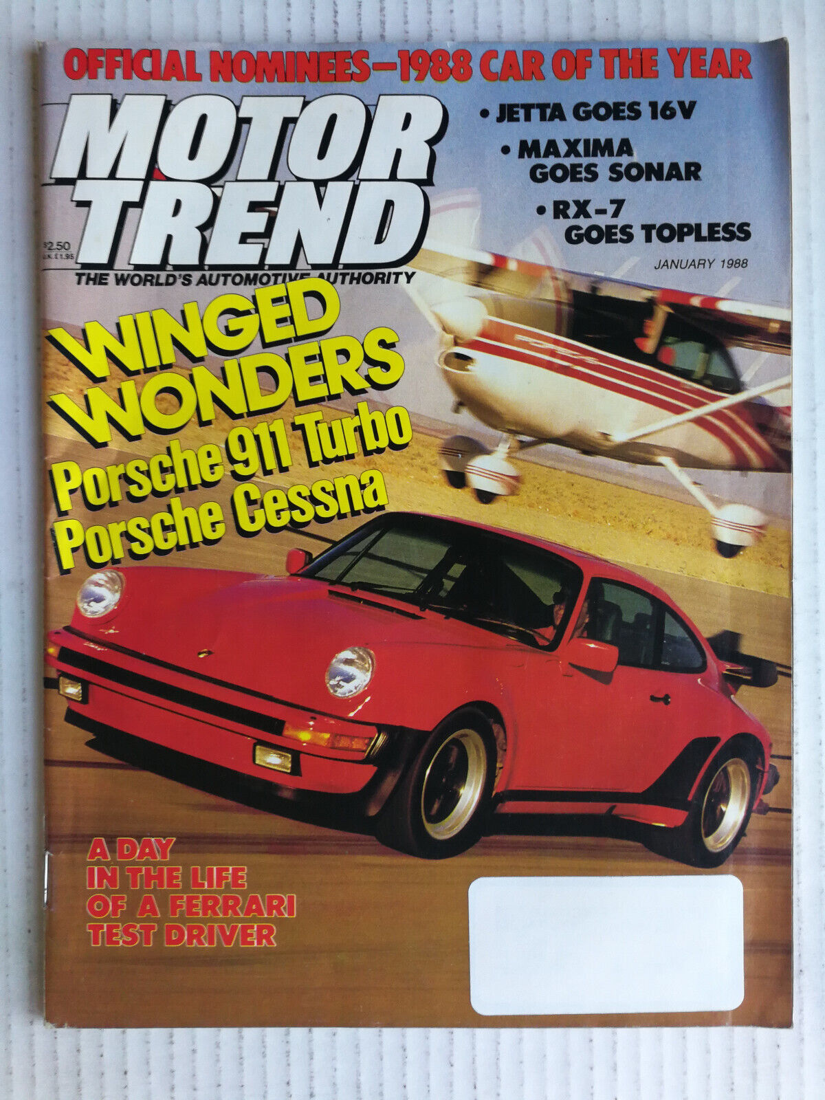 Motor Trend Magazine 1988 - The Complete Year - All 12 Issues
