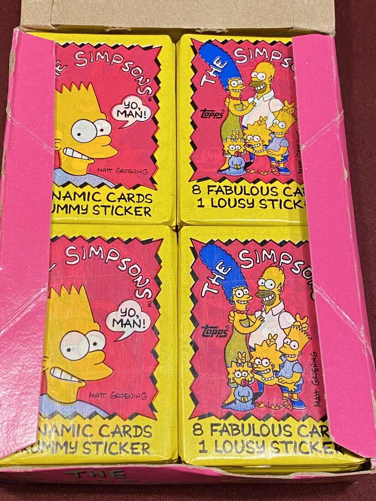 1 Box Topps 1990 The Simpsons Trading Cards 36 Packs Per Box