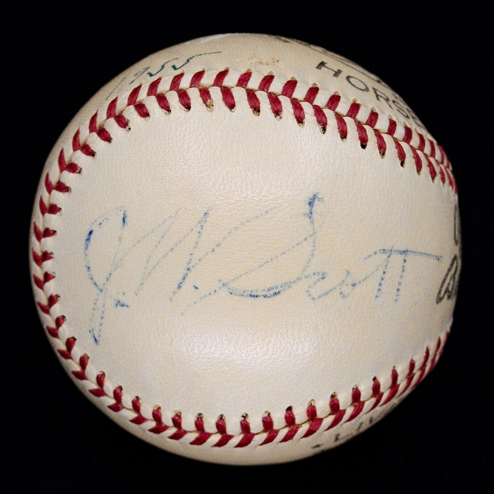 Jack Scott Single Signed Baseball - Only Known Example  D. 1959 JSA LOA
