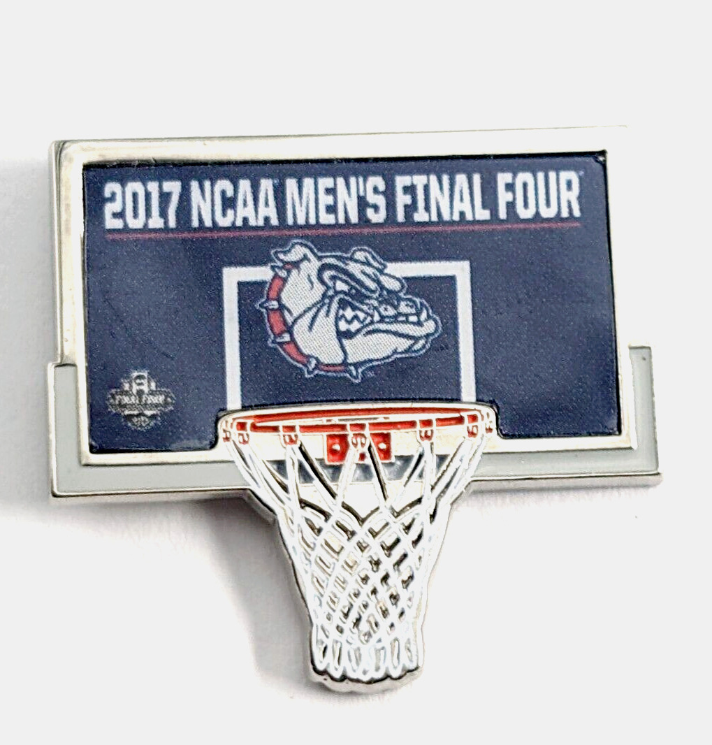 2017 NCAA Men\'s Final Four Gonzaga Bulldogs Logo Basketball Net Lapel Pin Blue..