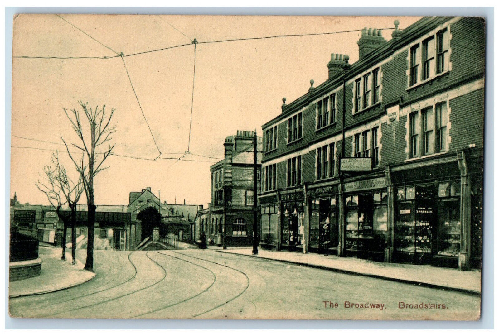 Broadstairs Kent England Postcard The Broadway c1910 Unposted Antique