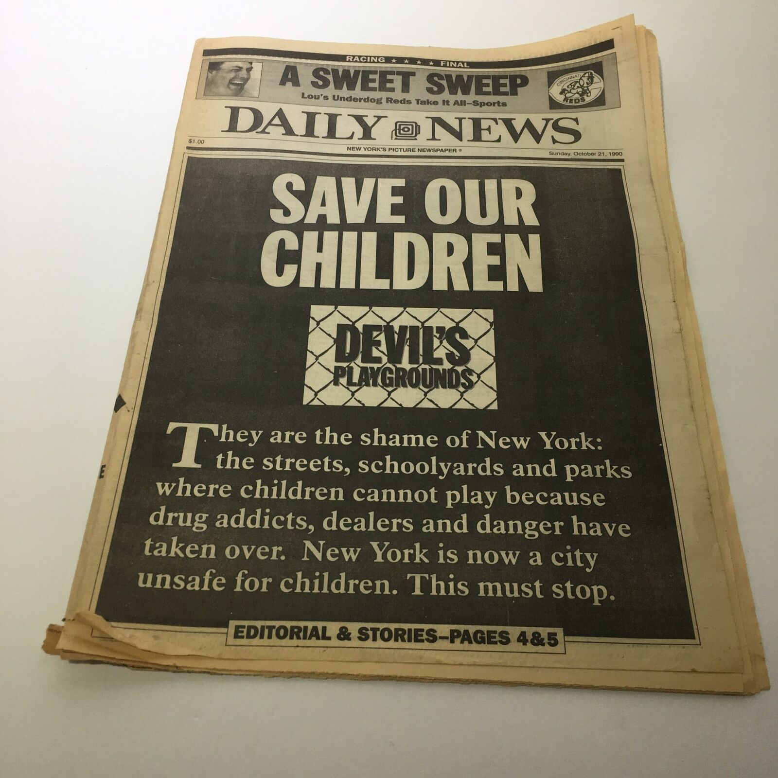NY Daily News: Oct 21 1990 Save Our Children, Devil\'s Playgrounds
