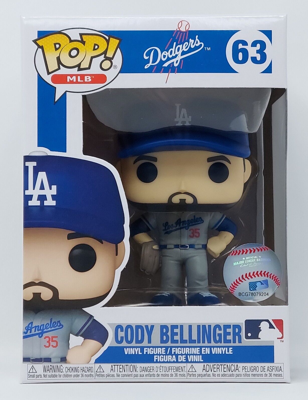Funko POP MLB - Cody Bellinger (Away Jersey) #63 Los Angeles Dodgers Baseball