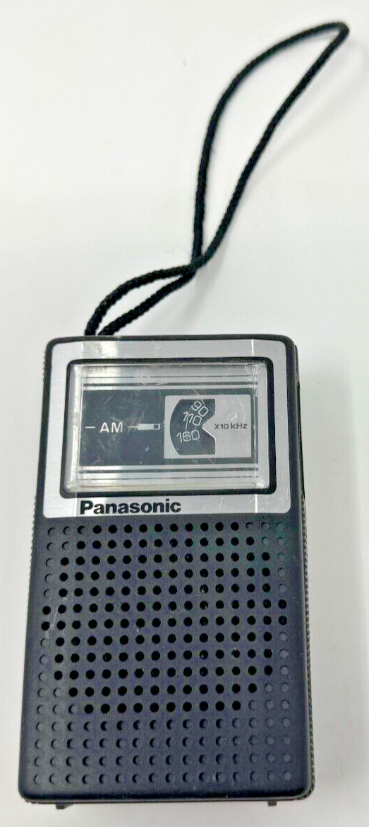 Vintage Black Panasonic AM Transistor Radio Model #R-1027-Made In Taiwan-Works
