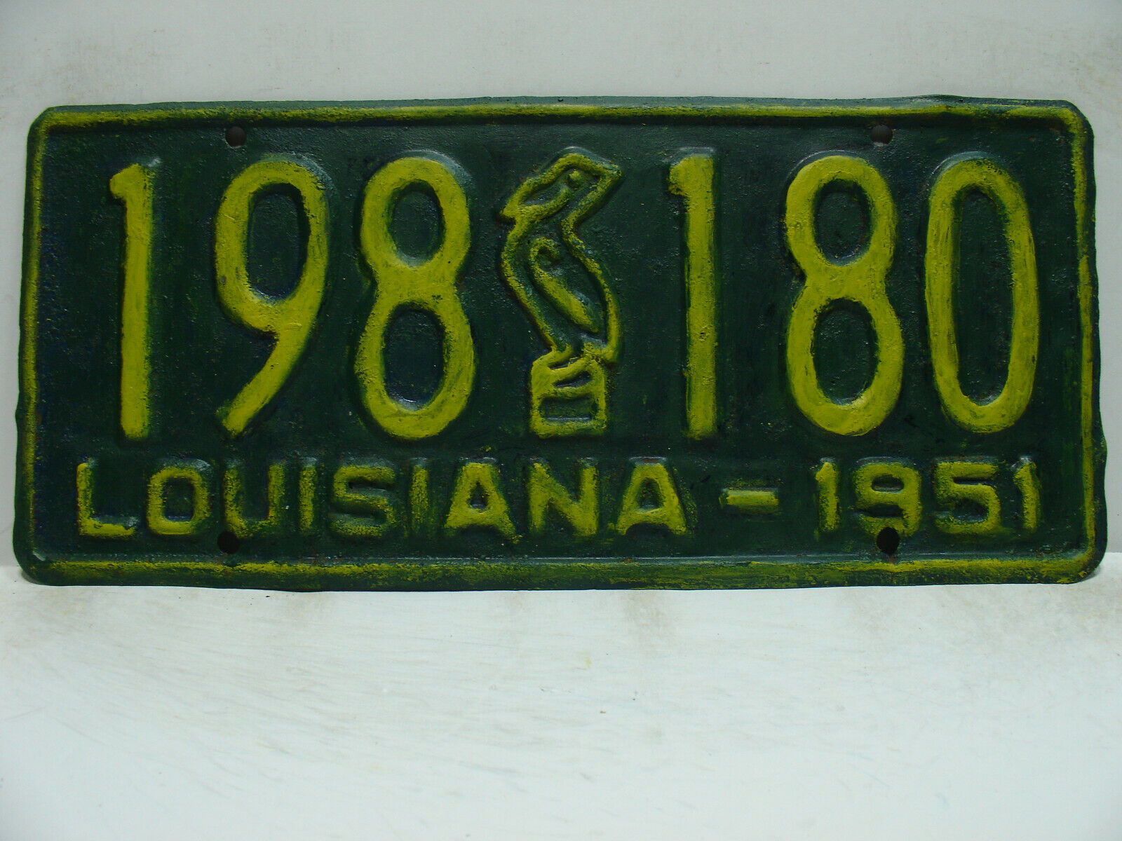 1951 Louisiana License Plate      198 180     Repainted          Vintage  1071