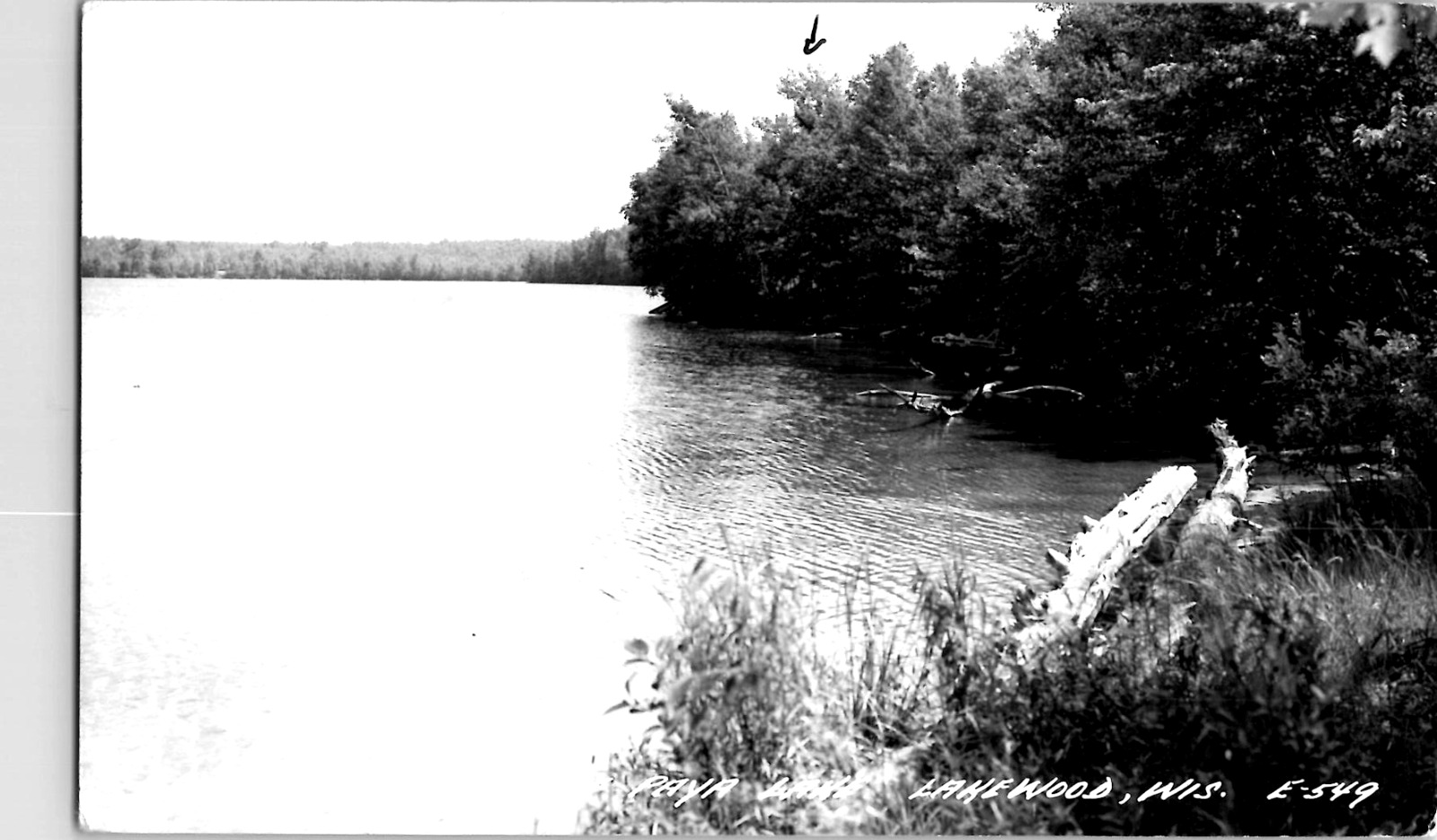 Vintage Real Photo Postcard Posted RPPC Paya Lake Lakewood Wisconsin 1940s