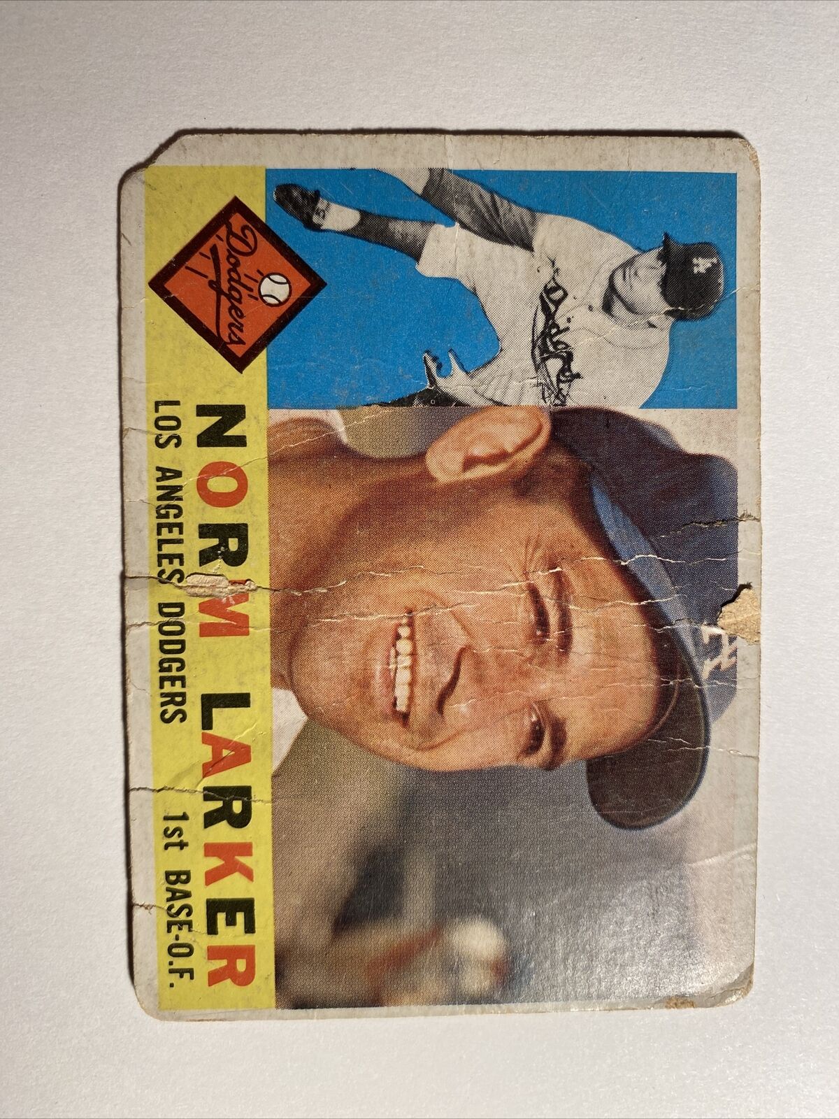 1960 TOPPS Los Angeles Dodgers Norm Larker #394