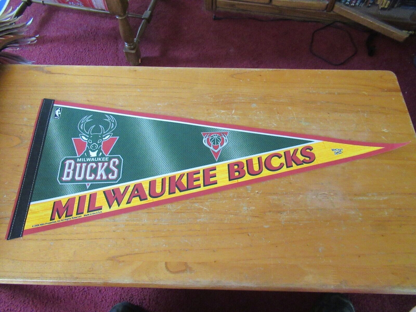 Milwaukee Bucks 2008 vintage Pennant NICE 