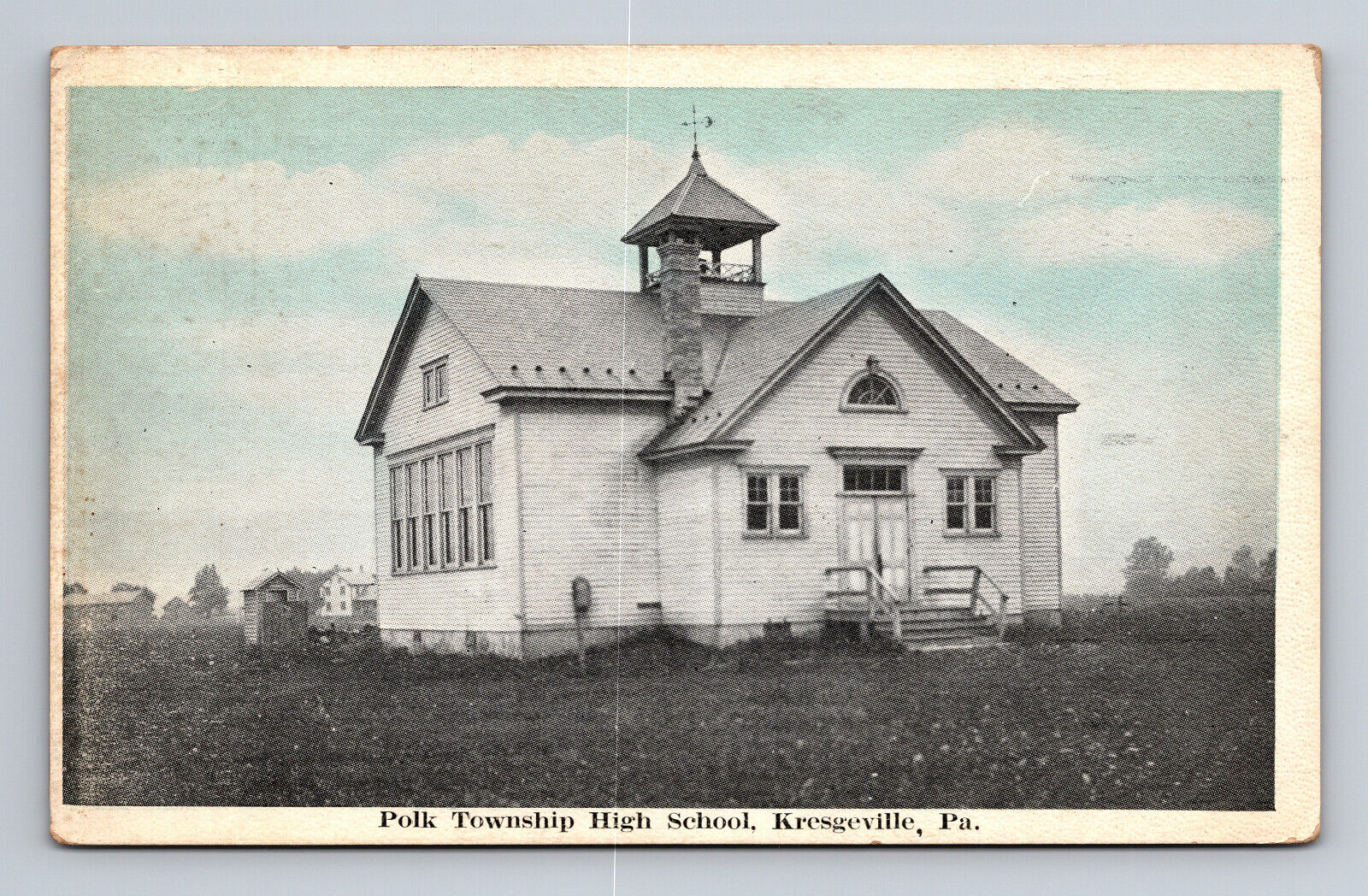 Polk Township High School Kresgeville PA DB Unposted Postcard