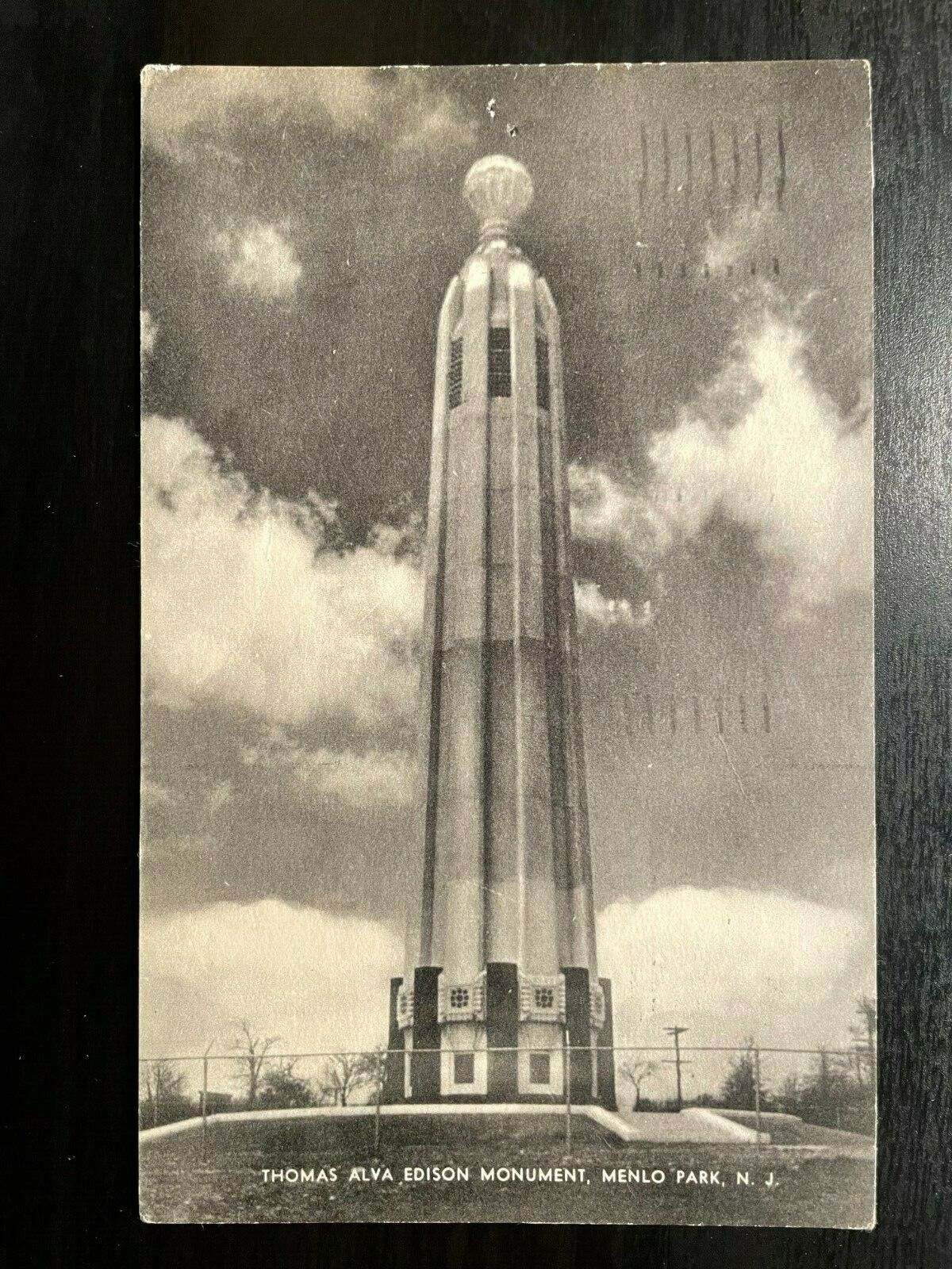 Vintage Postcard 1962 Thomas Alva Edison Monument Menlo Park New Jersey 