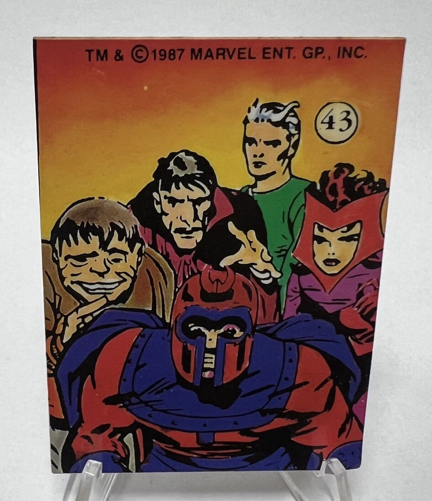 1987 Marvel History of the X-Men Sticker #43 Magneto/Evil Mutant