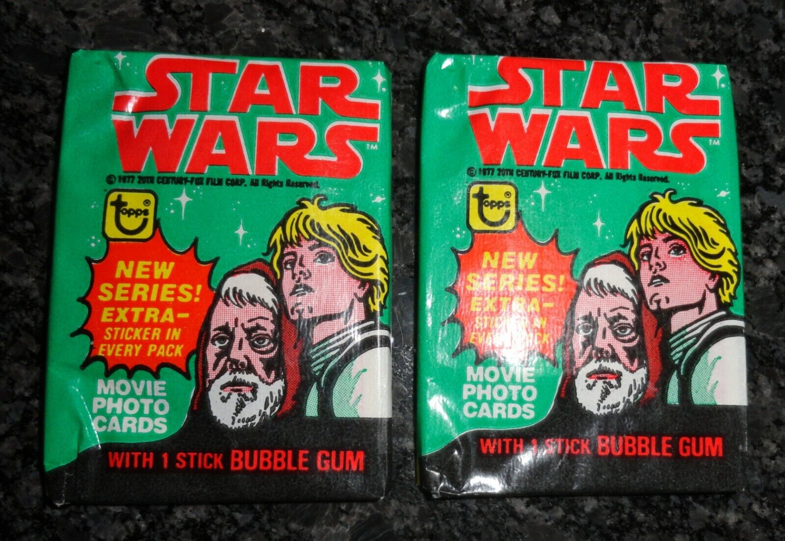 1977 / 78 TOPPS STAR WARS SERIES 4 LOT OF 2 SEALED WAX PACKS NEVER OPENED (A1)