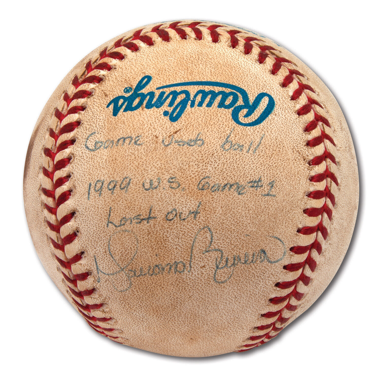 The Final Out Baseball Of The 1999 World Series Signed By Mariano Rivera PSA DNA