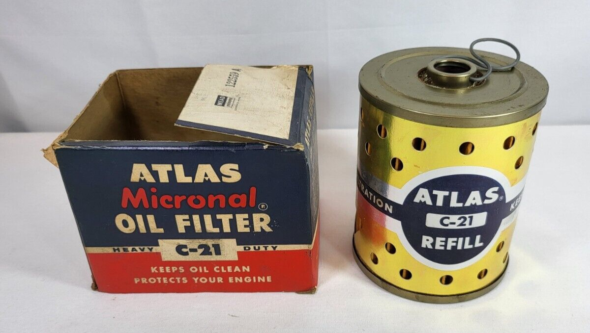 1946 - 1959 Chrysler  Atlas Supply Co C-21 Auto Oil Filter - NOS