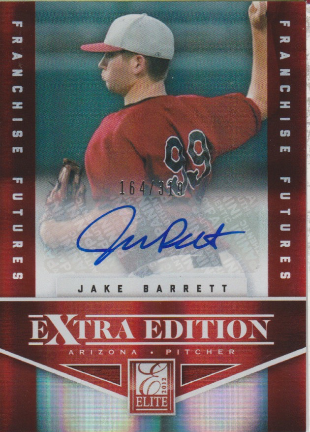 Jake Barrett 2012 Panini Donruss Elite Extra Edition autograph auto card 40 /319
