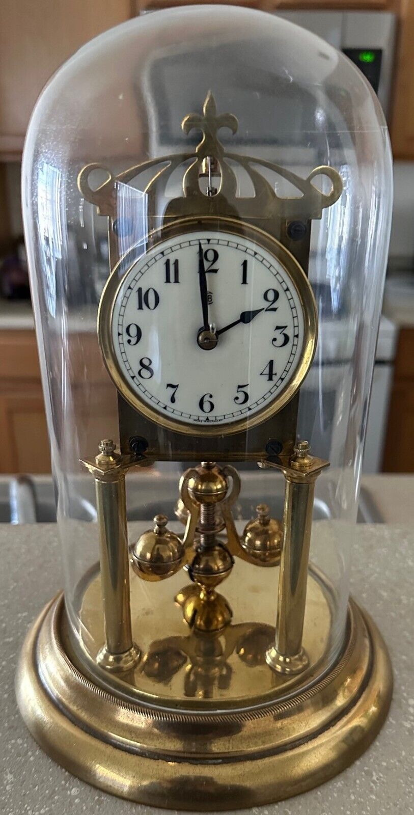 1900 Antique Badische Uhrenbrik 400 day Torsion anniversary torsion clock 5 ball