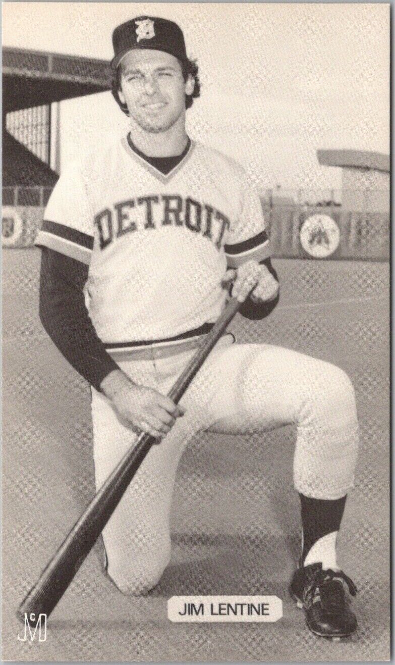 1980s JIM LENTINE Detroit Tigers Baseball Postcard Outfield / J.D. McCarthy Card