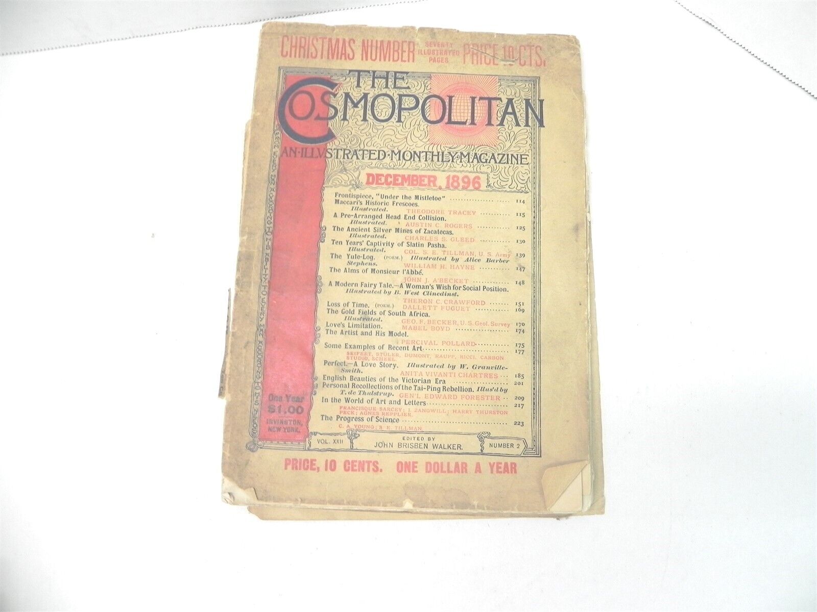 VINTAGE DECEMBER 1896 THE COSMOPOLITAN MAGAZINE AN ILLUSTRADED MONTHLY LIFESTYLE