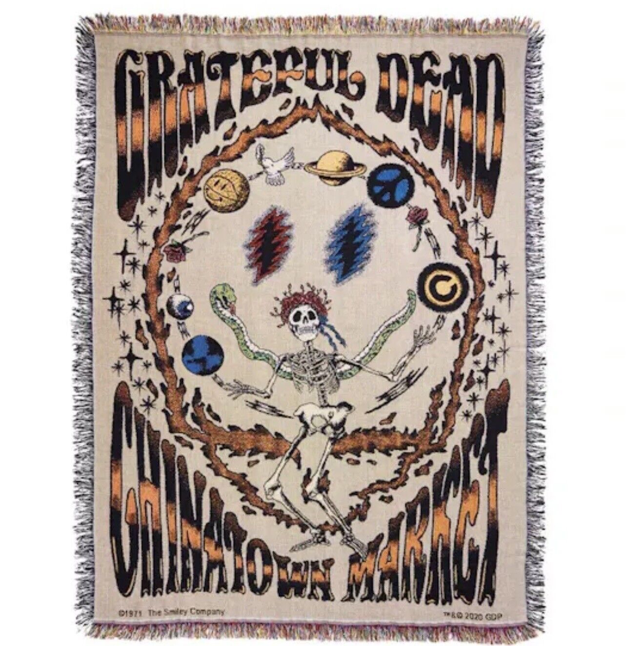 Grateful Dead X Chinatown Market Carnival Blanket. Super Rare. Brand New