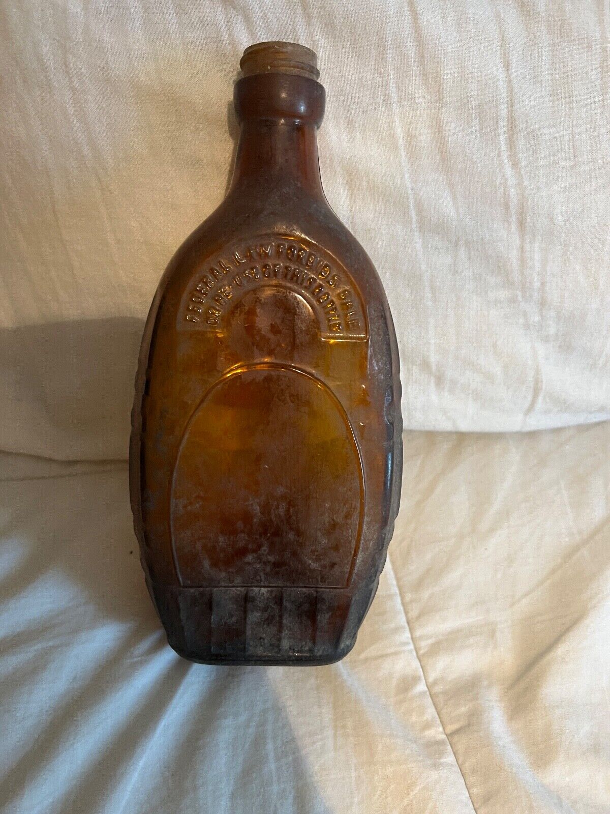 Prohibition Era Federal Law Prohibits Sale or Reuse of this Bottle Liquor 1930s